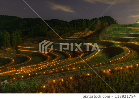 [Chiba Prefecture] LED Light-up of Oyama Senmaida Rice Fields 118921754