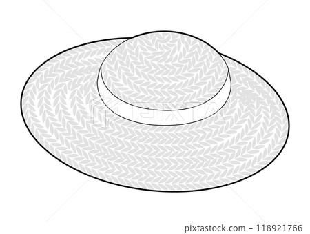 Cartwheel Straw Hat with Ribbon. Summer Bonnet Head Fashion accessory cap with wide brim clothing technical Cartwheel Straw Hat with Ribbon. Summer Bonnet Head Fashion accessory cap with wide brim clothing technical 118921766