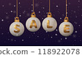 Christmas sale poster. 3D illustration. 118922078