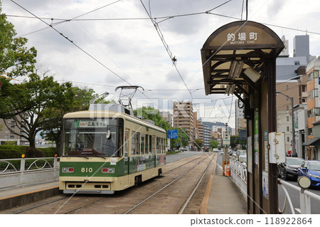 Hiroshima Electric Railway Tram 69 800 Series No. 810 Matobacho Line change section 118922864