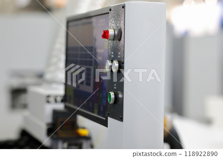 modern industrial touch screen control console 118922890