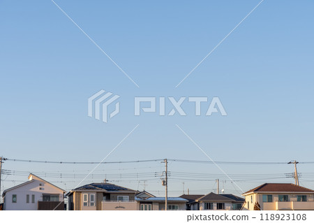Residential area on a sunny day Residential area on a sunny day 118923108