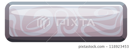 Rounded cartoon button with creative swirls. Game element 118923453