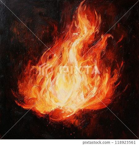 Fiery flame 118923561