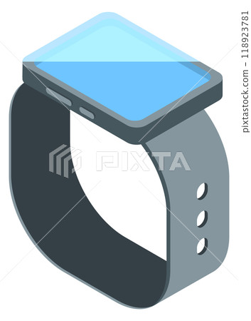 Smart watch isometric icon. Digital hand device Smart watch isometric icon. Digital hand device 118923781