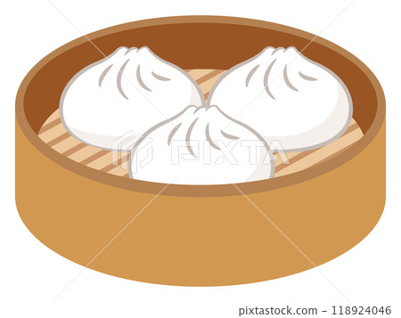 Illustration of meat bun/pork bun 118924046