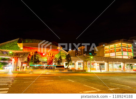 Kanazawa Station night view Kanazawa Station night view 118924188