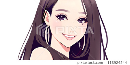 婦女和女孩插畫素材 118924244