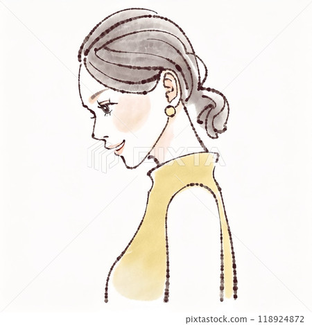婦女和女孩插畫素材 118924872