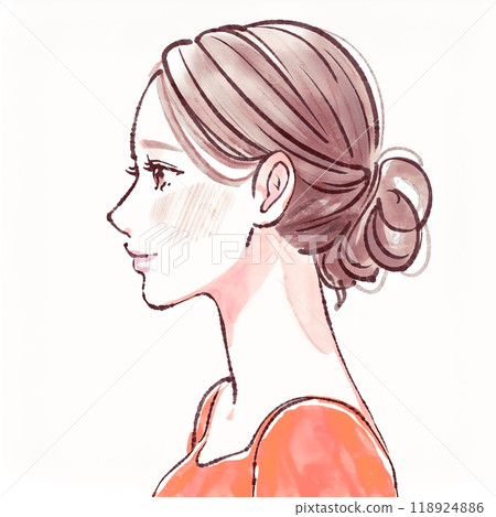 Illustration material of women and girls 118924886