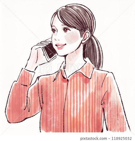 Illustration material of women and girls 118925032