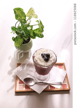 藍莓飲料與室內植物 藍莓飲料與室內植物 118925088