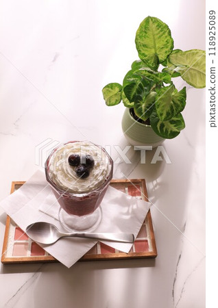 藍莓飲料與室內植物 藍莓飲料與室內植物 118925089