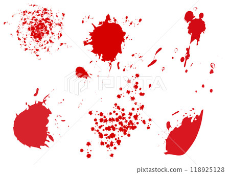 血濺散落血跡插圖集圖示背景資料 118925128