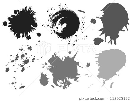 語音氣泡、墨跡飛濺語音氣泡、圖案插畫集、圖示素材 118925132