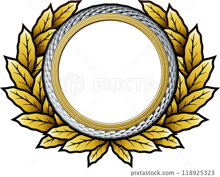 華麗的金銀徽章/獎牌框 華麗的金銀徽章/獎牌框 118925323