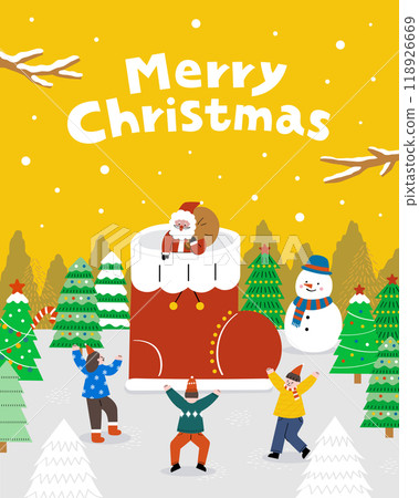 Santa Claus in the stocking 118926669