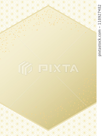Hexagonal Japanese pattern background material 118927482