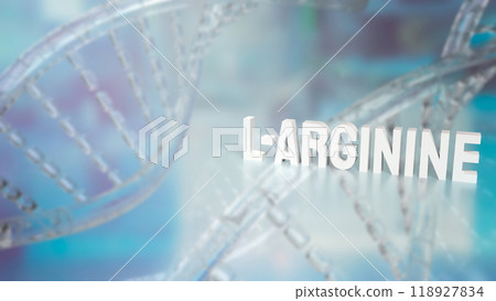 The l arginine text on DNA background  for medical and sci concept 3d rendering. The l arginine text on DNA background  for medical and sci concept 3d rendering. 118927834