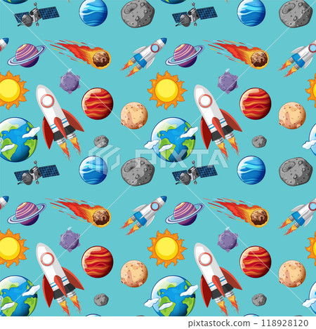 Space Exploration Seamless Pattern 118928120