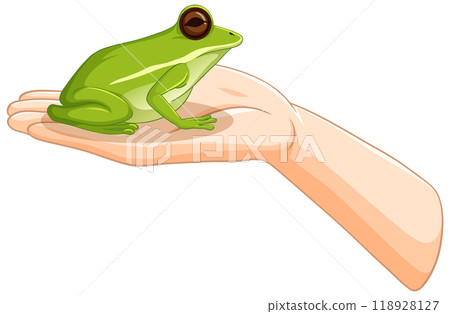 Frog Resting on a Gentle Hand Frog Resting on a Gentle Hand 118928127