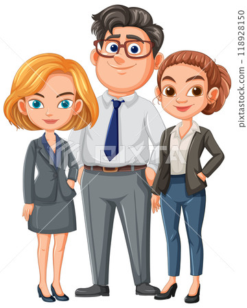 Professional Teamwork and Collaboration Illustration 118928150