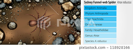 Sydney Funnel-web Spider Illustration 118928166