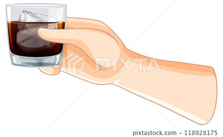 Hand Holding a Glass of Beverage Hand Holding a Glass of Beverage 118928175