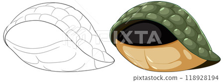 Turtle Shell Vector Illustration 118928194