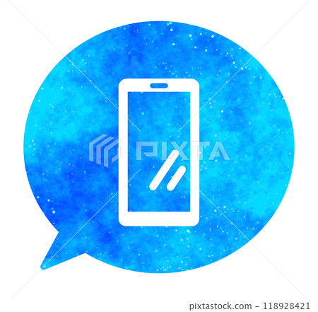 藍色星空|智慧型手機語音氣泡 118928421