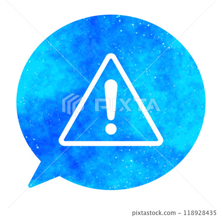 Blue starry sky | Warning sign speech bubble Blue starry sky | Warning sign speech bubble 118928435