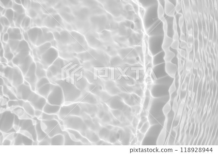 Abstract white transparent water shadow surface texture natural ripple background 118928944