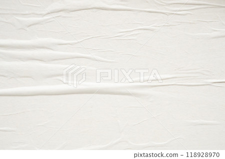 White blank crumpled and creased paper poster texture background White blank crumpled and creased paper poster texture background 118928970
