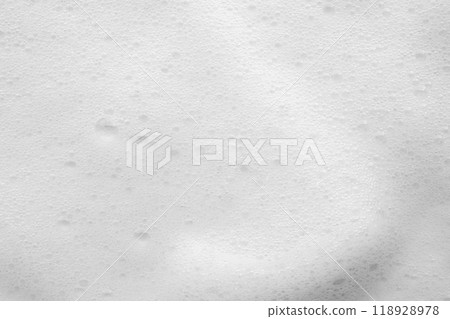 Abstract white soap foam bubbles texture background 118928978