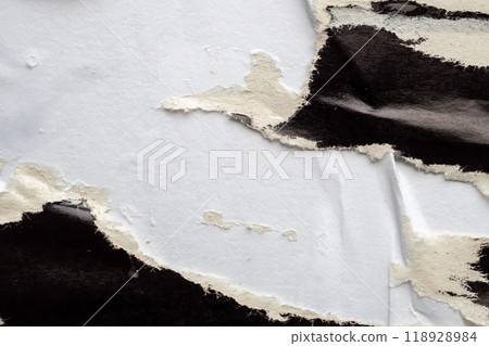 Old grunge ripped torn black paper poster surface texture background Old grunge ripped torn black paper poster surface texture background 118928984