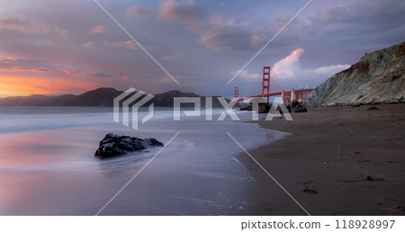 Golden Gate Bridge and Pacific Ocean 118928997