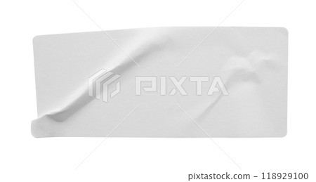 Paper sticker label isolated on white background 118929100
