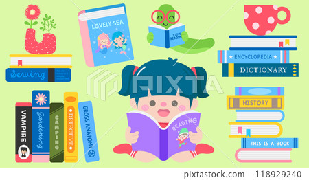 Hand Drawn international literacy day Elements 118929240