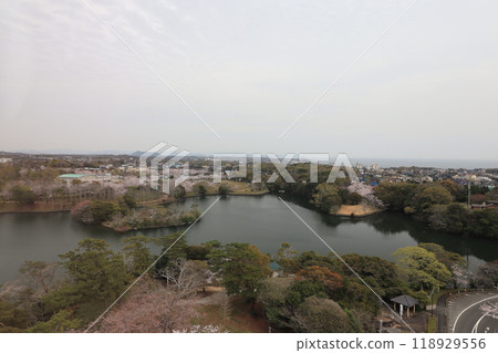 View from the Coal Museum in Tokiwa Park in Ube City, Yamaguchi Prefecture View from the Coal Museum in Tokiwa Park in Ube City, Yamaguchi Prefecture 118929556