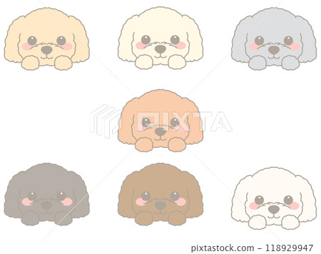 各種狗臉套裝玩具貴賓犬 各種狗臉套裝玩具貴賓犬 118929947