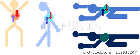 Healthy, Weak, Dying, Death, Illustration 118930207
