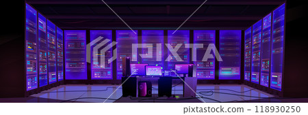 Data center server room interior Data center server room interior 118930250
