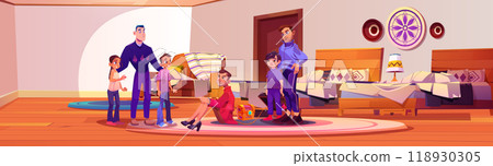 Caught red-handed burglar with hands tied on floor 118930305