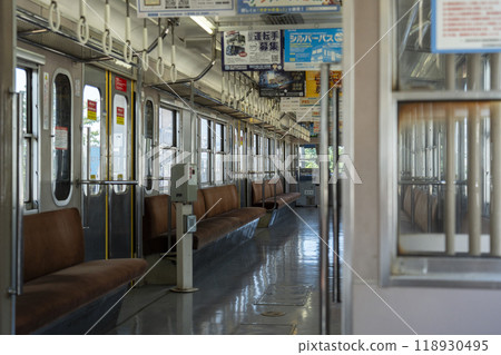 Omi Railway Taga Taisha Line, empty train Omi Railway Taga Taisha Line, empty train 118930495