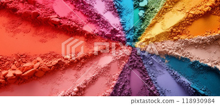 Eye shadow multi colored tone radial texture background 118930984
