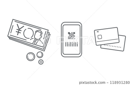 Illustration of various payment methods 118931280