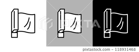 簡單的線條畫換行向量圖示。 118931468