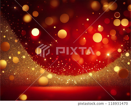 聖誕閃光紅色抽象背景（AI生成） 118931470