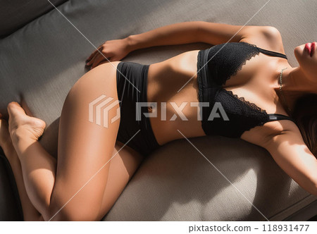 Sexy woman in lingerie, female body image 118931477