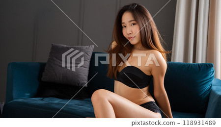 Sexy woman in lingerie, female body image 118931489